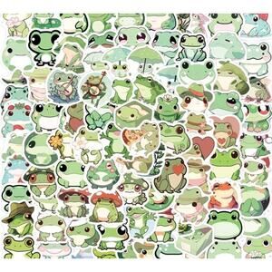 Frog Stickers Mini Small 30pc Green Cute Kawaii Animal Decals Notebook Kids Teen